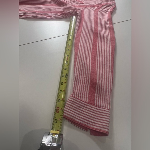 Rails Large Button Down Red Strips Front Pocket Long Sleeve - Picture 9 of 11